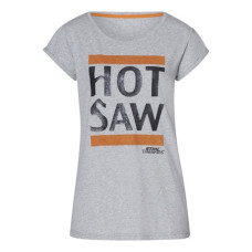 Футболка жіноча STIHL "hot saw", сірий меланж, розмір M (04205001642)