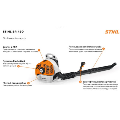 Садовый пылесос ранцевой Stihl BR 430 (42440111620)