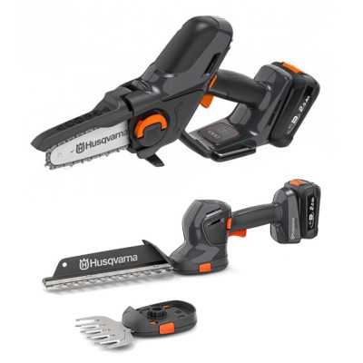 Акум. міні-пилка Husqvarna Aspire P5-P4A KIT, з АКБ і ЗП + Акум. ножиці Aspire S20-P4A, без АКБ та ЗП (9706213-05_01)
