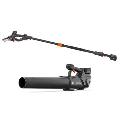 Акум. міні-пилка Husqvarna Aspire PE5-P4A KIT, з АКБ і ЗП, штанга + Акум. повітродув Aspire B8X-P4A, без АКБ і ЗП (9706214-05_01)