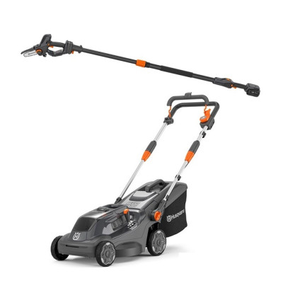 Акум. міні-пилка Husqvarna Aspire PE5-P4A KIT, з АКБ і ЗП, штанга + Акум. газонокосарка Aspire LC34-P4A, без АКБ і ЗП (9706214-05_03)