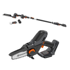 Акум. ножиці Husqvarna Aspire S20-P4A KIT, штанга, з АКБ та ЗП + Акум. міні-пилка Aspire P5-P4A, без АКБ і ЗП (9707167-04_02)