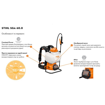 Акумуляторний обприскувач Stihl SGA 60 (SA10-0117-004)