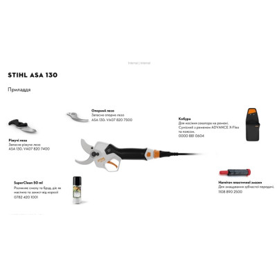 Акумуляторний секатор STIHL ASA 130 (VA07-011-6201)