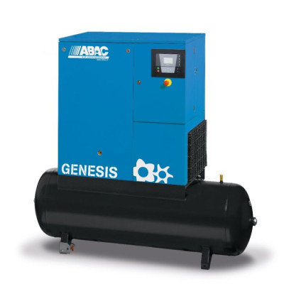 Компресор гвинтовий ABAC Genesis 15 10 400/50 500 CE, С67, 15кВт, 400В, 2105л/хв, 10бар, 500л, 455кг