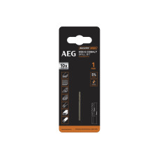 Свердло AAKHSSCBT1-0 AEG, HSS-Co, Ø1х12х34мм, 1шт.