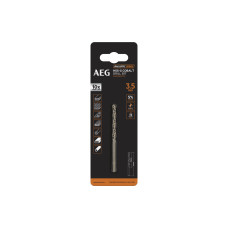 Свердло AAKHSSCBT3-5 AEG, HSS-Co, Ø3.5х39х70мм, 1шт.
