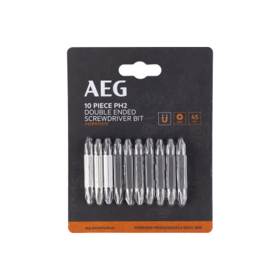 Біти двосторонні ASDPH24510 AEG, РН2, 45мм, 10шт.