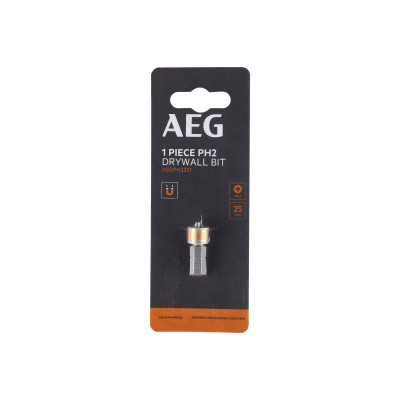 Біта по гіпсокартону ASDPH2251 AEG, РН2, 25мм, 1шт.