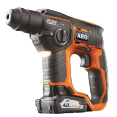 Перфоратор BBH 12 LI-402C AEG, 12В, 2x4Aг, 0-800об/хв, 8/10/13мм, 0,9Дж, 1,8кг