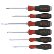 Викрутки ударні Wiha SoftFinish набір 6 пр(PH1x80, PH2x100;SL3,5x75;4,5x90;5,5x100;6,5x125)CrVMo