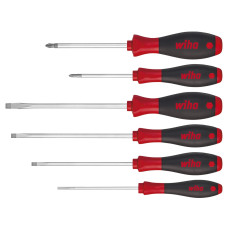 Викрутки Wiha SoftFinish набір 6 пр.(PH1x80, PH2x100, SL3,5x100; 4,5x125; 5,5x150; 6,5x150)CrVMo