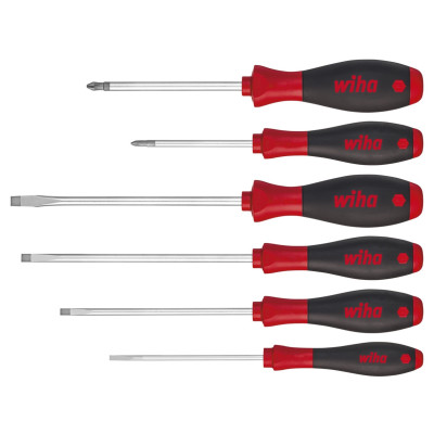 Викрутки Wiha SoftFinish набір 6 пр.(PH1x80, PH2x100, SL3,5x100; 4,5x125; 5,5x150; 6,5x150)CrVMo