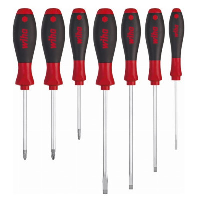 Викрутки Wiha SoftFinish  наб 7 пр(3.5x100,4,5x125,5.5x150,6.5x150,PH1x80,PH2x100,PZ2x100) CrVMo