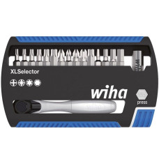 Біти Wiha XL Selector з тріскачкою 1/4" для біт (17 біт, тріскачка, утримувач)