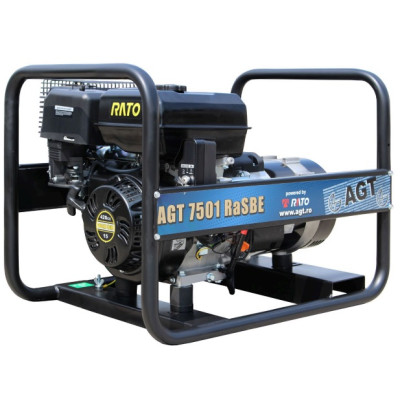 Генератор AGT7501RaSBE, 6,4.кВа, R420, 230В/50Гц,313г/кВч,IP23, 6,5л, 84 кг,1х16А,1х32А,електостарте