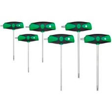 Штифтові ключі Wiha ComfortGrip з Т-подібною рукояткою 6 пр (T10,T15,T20,T25,T30,T40),CrV, мат хр