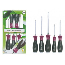 Викрутки Wiha MicroFinish набір 5 пр (SL 5,5x100, 6,5x125, 8,0x150, PH1x80, PH2x100),CrV
