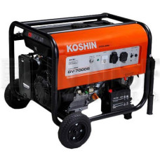 Генератор KOSHIN GV-7000S,5,5кВа,K420,50Гц, 12V/8.3A, 420см3, 22,6л, 90кг, AVR