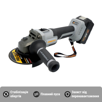 Акумуляторна болгарка Procraft industrial AG125A (Без акб та зп)