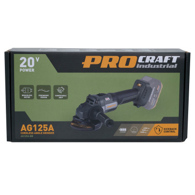 Акумуляторна болгарка Procraft industrial AG125A (Без акб та зп)