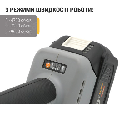 Акумуляторна болгарка Procraft industrial AG125A (Без акб та зп)