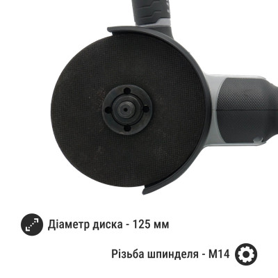 Акумуляторна болгарка Procraft industrial AG125A Кейс (1 акб та зп)