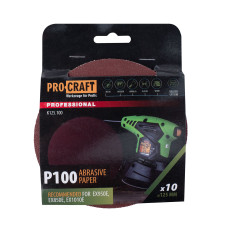 Круг шліфувальний самозачепний Procraft K125.100 UNIVERSAL (набір 10 шт.)