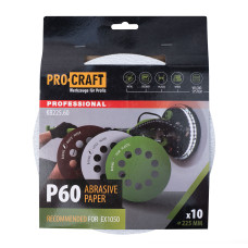 Круг шліфувальний самозачепний Procraft KB225.60 UNIVERSAL (набір 10 шт.) 10 отв.