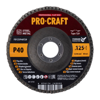 Диск пелюстковий Procraft FD125P40T29 UNIVERSAL