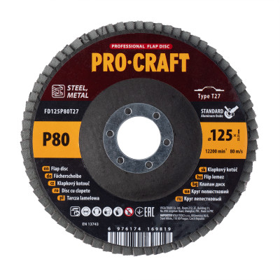 Диск пелюстковий Procraft FD125P80T27 UNIVERSAL