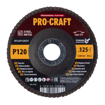 Диск пелюстковий Procraft FD125P120T27 UNIVERSAL