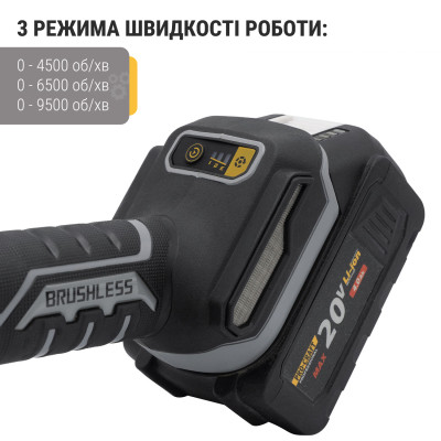 Акумуляторна болгарка Procraft industrial AG125B (без акб та зп)