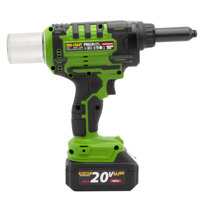 Акумуляторний заклепувальний пістолет Procraft PRG20 (з 2 акб та зп)