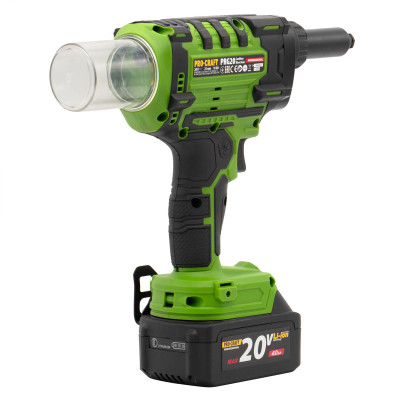 Акумуляторний заклепувальний пістолет Procraft PRG20 (з 2 акб та зп)