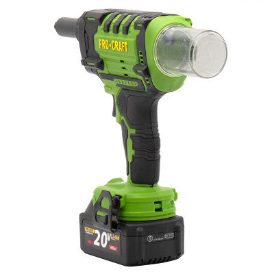 Акумуляторний заклепувальний пістолет Procraft PRG20 (з 2 акб та зп)