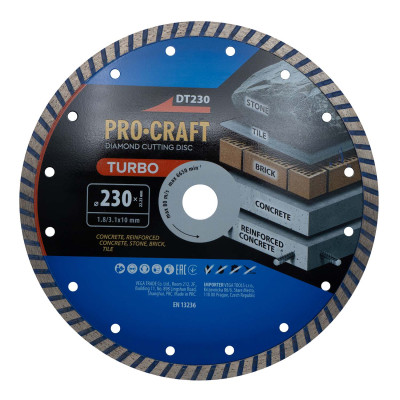 Алмазний диск Procraft DT230 230мм 22,23мм 3.1 мм