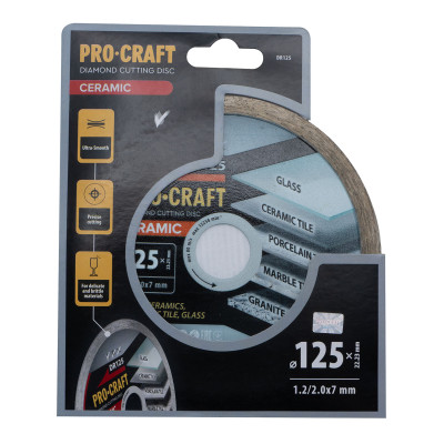 Алмазний диск Procraft DR125 125мм 22,23мм 2.0 мм