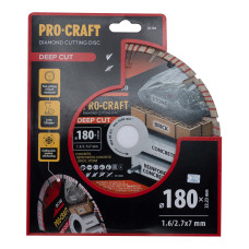 Алмазний диск Procraft DC180 180мм 22,23мм 2.7 мм