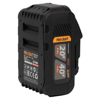 Акумуляторна батарея Procraft Battery20/40 (20В 8Аг, 40В 4Аг)