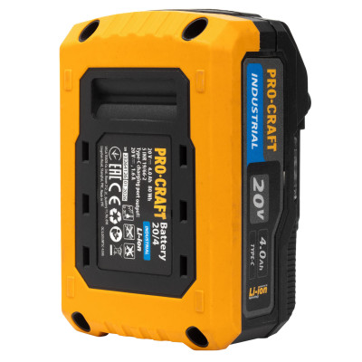 Акумуляторна батарея Procraft Battery20/4 industrial (20В, 4Аг) Type-c