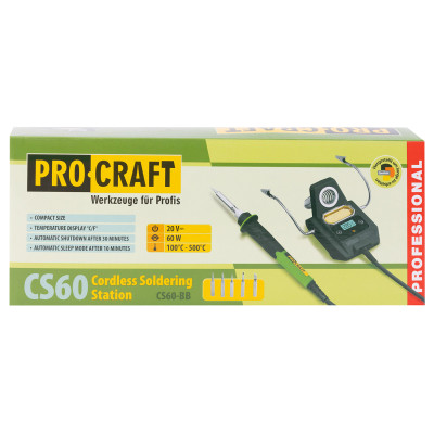 Акумуляторна паяльна станція Procraft CS60 (без акб та зп) Акумуляторна паяльна станція Procraft CS60 (без акб та зп)