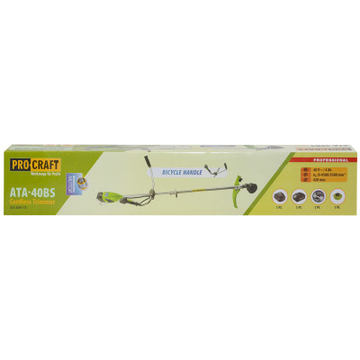 Акумуляторний тример Procraft ATA40BS (1 АКБ та ЗП) велосипедна ручка