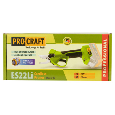 Акумуляторний секатор Procraft ES22Li (без акб та зп) Акумуляторний секатор Procraft ES22Li (без акб та зп)