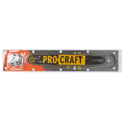 Комплект із шини та ланцюга Procraft CH16-3/8 (2 ланцюги та 1 шина)