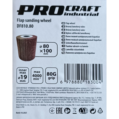 Барабан пелюстковий шліфувальний Procraft DF810.80