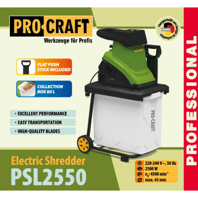 Подрібнювач гілок Procraft PSL2550