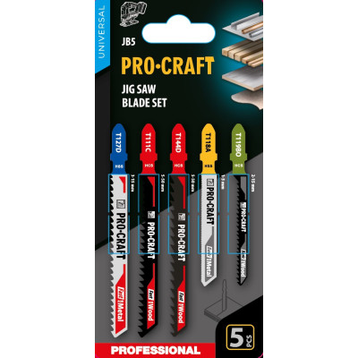 Набір пильних полотен для лобзика Procraft JB5