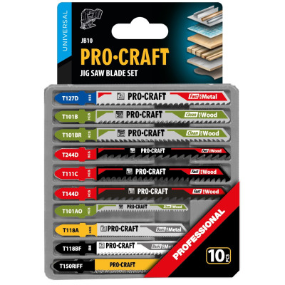 Набір пильних полотен для лобзика Procraft JB10 Набір пильних полотен для лобзика Procraft JB10