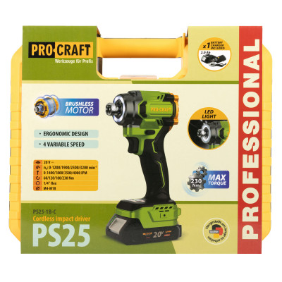Акумуляторний гвинтоверт Procraft PS25 (з 1 акб)